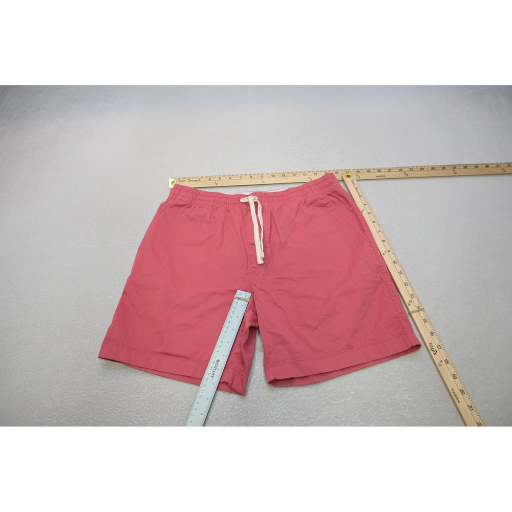 J.Crew Dock Shorts Mens Size Medium Pink Elastic Waist Drawstring Excellent
